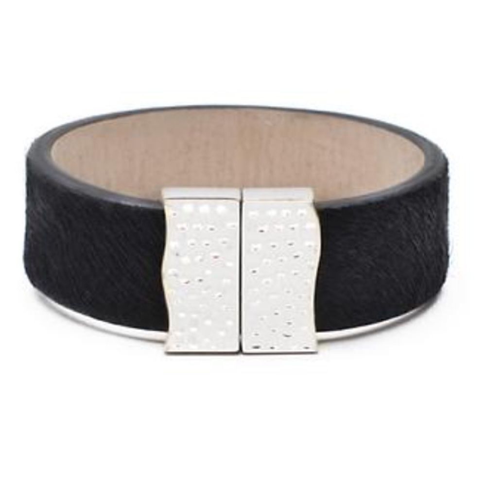 Rustic cuff -Silver n Black Haley!